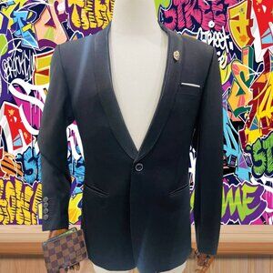 Men’s Black Slim Fit Blazer Formal Jacket Size 54 – Gently Worn